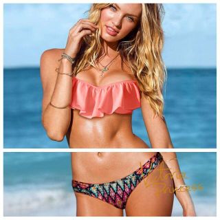 ヴィクトリアズシークレット(Victoria's Secret)の大人気ひらひらバンドゥ♡激レアビキニ上下セット(水着)