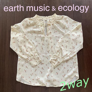 アースミュージックアンドエコロジー(earth music & ecology)の⭐️美品⭐️長袖　ブラウス(シャツ/ブラウス(長袖/七分))