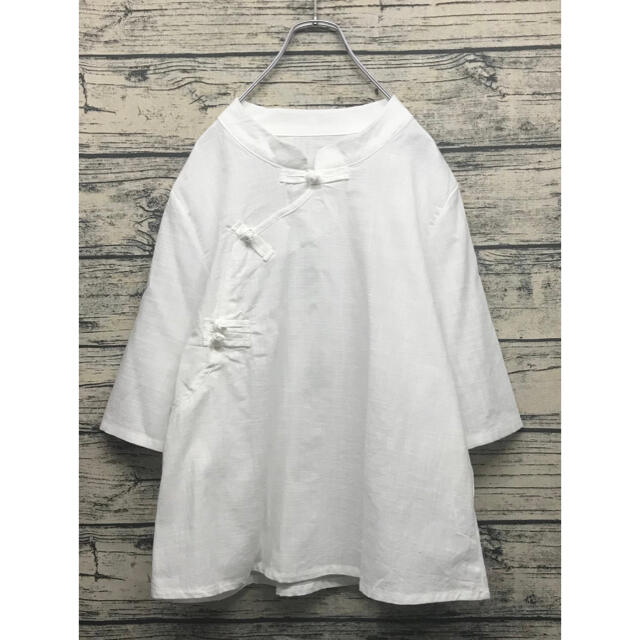 China shirt white レディースのトップス(シャツ/ブラウス(長袖/七分))の商品写真