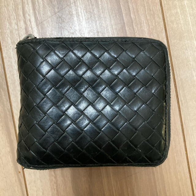 Bottega Veneta(ボッテガヴェネタ)の【訳ありセール】ボッテガヴェネタ 二つ折り財布 イントレチャート 黒 財布  メンズのファッション小物(折り財布)の商品写真