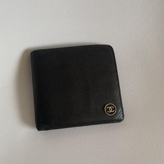 シャネル(CHANEL)の【 CHANEL 】 二つ折り 財布 ブラック(折り財布)