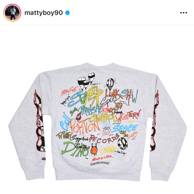 【S】CHROME HEARTSクロムハーツMatty boy sweat新品