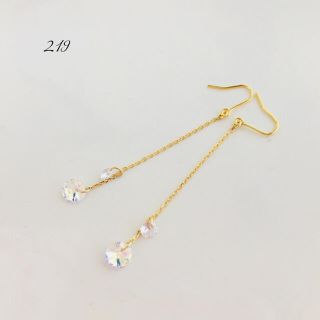 スワロフスキー(SWAROVSKI)のスワロフスキー × 小さな ジルコニア  ♡(ピアス)