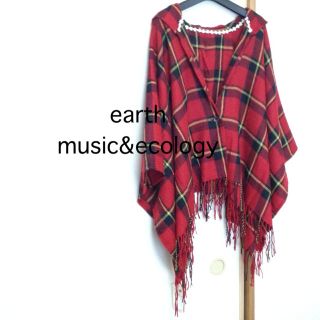 アースミュージックアンドエコロジー(earth music & ecology)の新品♡アース ぽんちょ(マフラー/ショール)