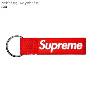 シュプリーム(Supreme)の送込!! Supreme ウェビング キーチェーン赤(キーホルダー)