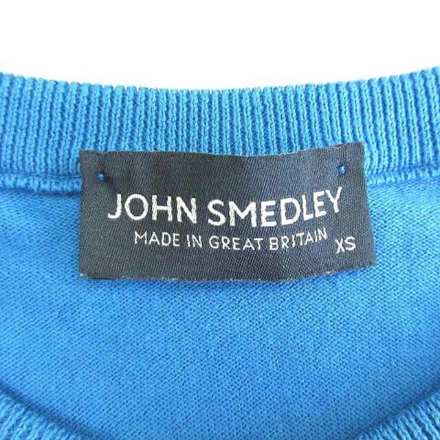 ジョンスメドレー JOHN SMEDLEY カーディガン ニット XS ブルー