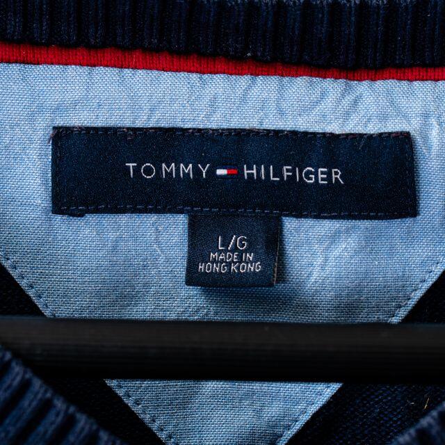TOMMY HILFIGER(トミーヒルフィガー)のトミーヒルフィガー　薄手セーター　ボーダーニットL メンズのトップス(ニット/セーター)の商品写真