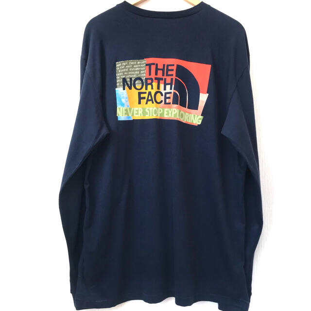 THE NORTH FACE(ザノースフェイス)のゆったりモデル ♪ XL ~ L 新品 ノースフェイス ロンT 濃紺 メンズのトップス(Tシャツ/カットソー(七分/長袖))の商品写真