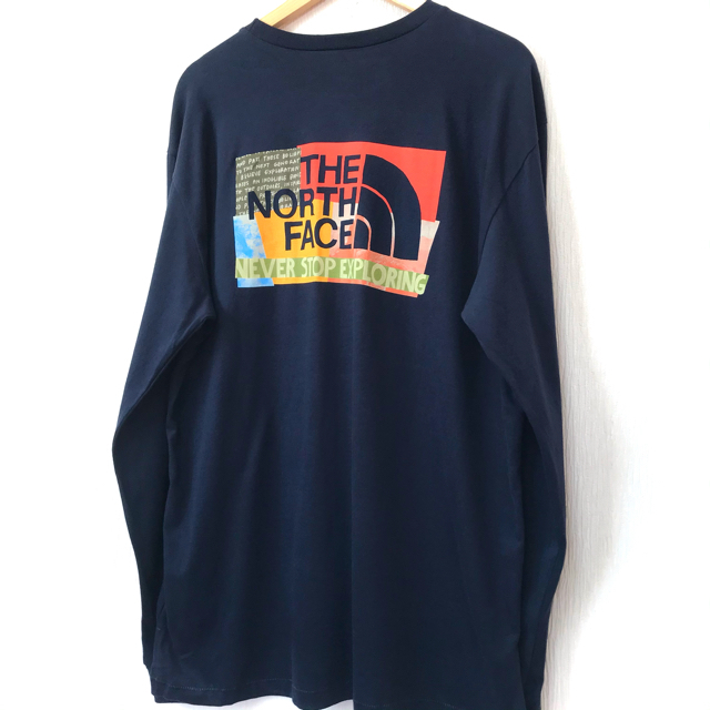 THE NORTH FACE(ザノースフェイス)のゆったりモデル ♪ XL ~ L 新品 ノースフェイス ロンT 濃紺 メンズのトップス(Tシャツ/カットソー(七分/長袖))の商品写真