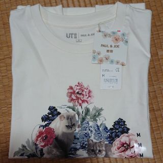 ポールアンドジョー(PAUL & JOE)のユニクロ×ポール&ジョー Mサイズ UTグラフィックTシャツ新品 猫プリント  (Tシャツ(半袖/袖なし))