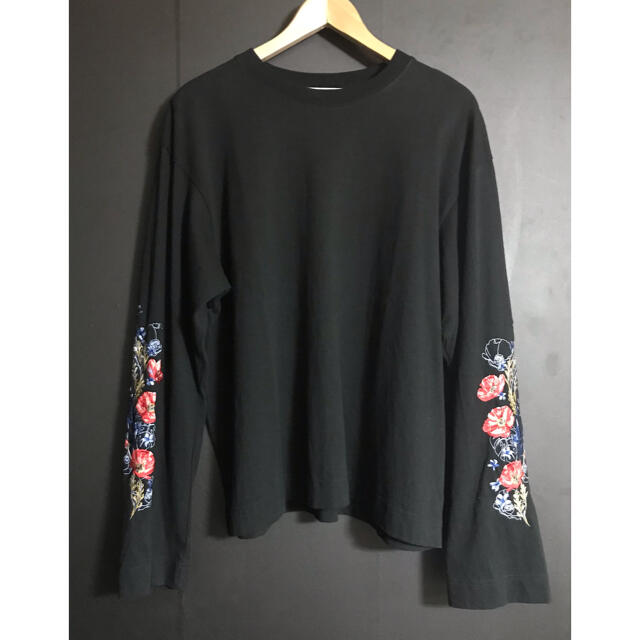 JieDa FLOWER EMBROIDERY L/S BLACK 1 - Tシャツ/カットソー(七分/長袖)