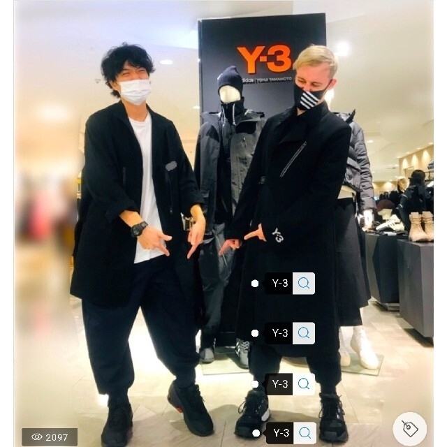 Yohji Yamamoto(ヨウジヤマモト)のSSENCE掲載 YOHJI YAMAMOTO Y-3 ウールフランネル コート メンズのジャケット/アウター(ステンカラーコート)の商品写真