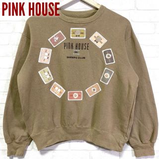 ピンクハウス(PINK HOUSE)のPINK HOUSE ピンクハウス クルーネックスウェット デザインワッペン(トレーナー/スウェット)