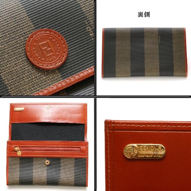 FENDI(フェンディ)の【極美品】◇フェンディ◇ヴィンテージ / ストライプ / ペカン柄 / 長財布 レディースのファッション小物(財布)の商品写真