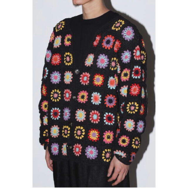 JOURNAL STANDARD(ジャーナルスタンダード)のNiche. / Crochet Cardigan-Colorful-black メンズのトップス(カーディガン)の商品写真