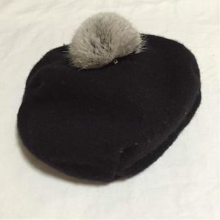 サマンサモスモス(SM2)のSM2 ファー付きベレー帽(ハンチング/ベレー帽)