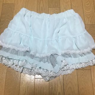 レストローズ(L'EST ROSE)のゆきさま専用♡レストローズ 4段フリル ペチパンブルーとスモーキーフラワーワンピ(ひざ丈ワンピース)