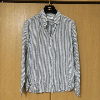 ユニクロ(UNIQLO)のユニクロ♡未使用ストライプリネンシャツ(シャツ/ブラウス(長袖/七分))