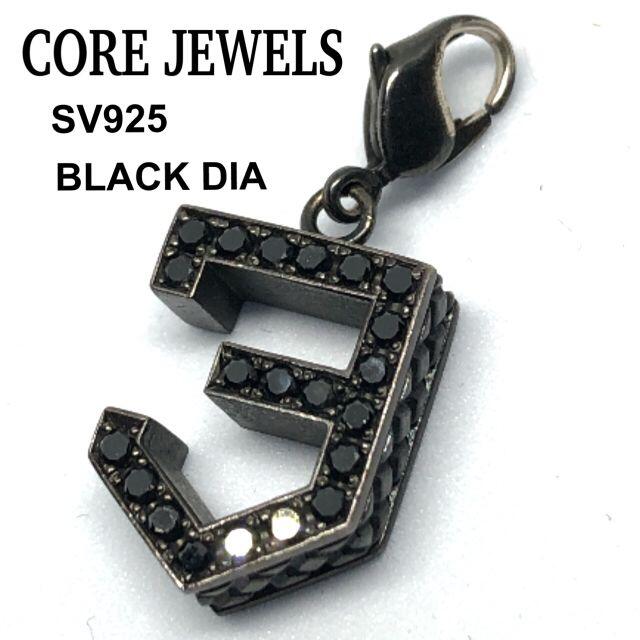 CORE JEWELS(コアジュエルス)のコアジュエルス  ニューメラル ナンバーチャーム/SV925×ブラックダイヤ メンズのアクセサリー(ネックレス)の商品写真