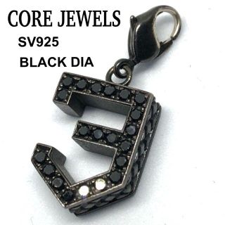 コアジュエルス(CORE JEWELS)のコアジュエルス  ニューメラル ナンバーチャーム/SV925×ブラックダイヤ(ネックレス)