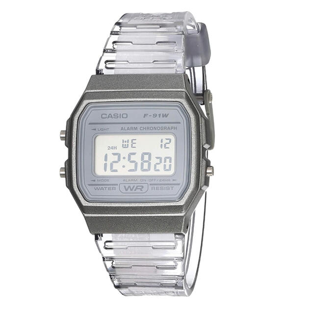 希少】日本未発売 カシオ CASIO 腕時計 スケルトン グレー チープ