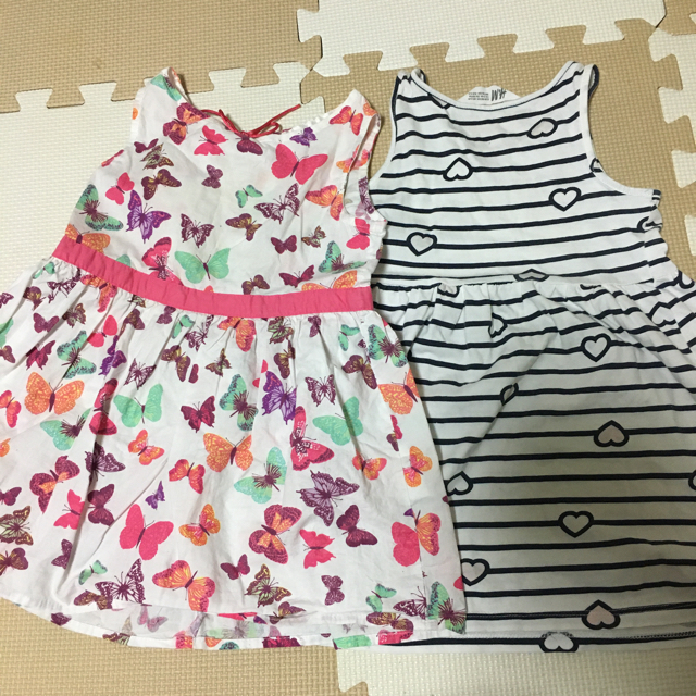 H&M(エイチアンドエム)のワンピース　2枚セットH&M キッズ/ベビー/マタニティのキッズ服女の子用(90cm~)(ワンピース)の商品写真