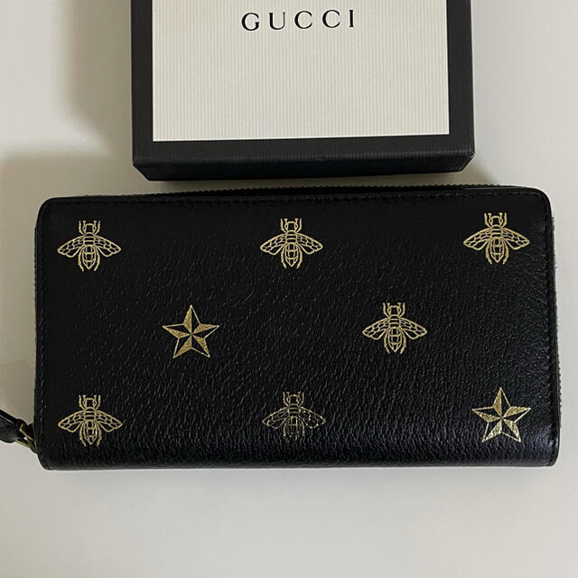 美品　GUCCI グッチ ビー&スター ラウンドファスナー 長財布