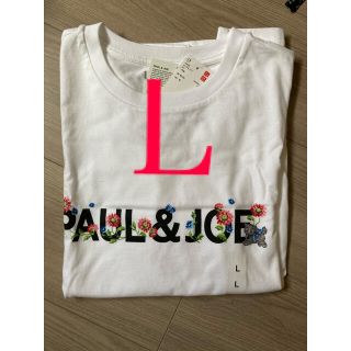 ユニクロ(UNIQLO)のユニクロ/ポール＆ジョーUTグラフィックＴシャツ/ホワイト　Ｌ(Tシャツ(半袖/袖なし))