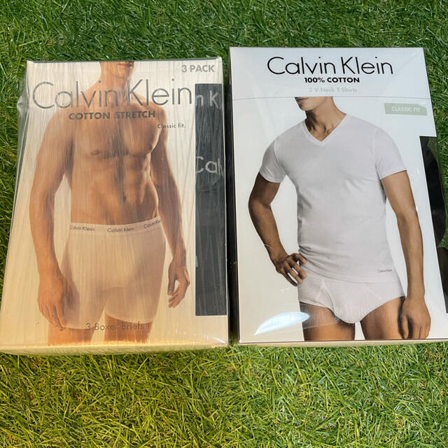 Calvin Klein 3Boxer Briefs &3V-Neck Lサイズ