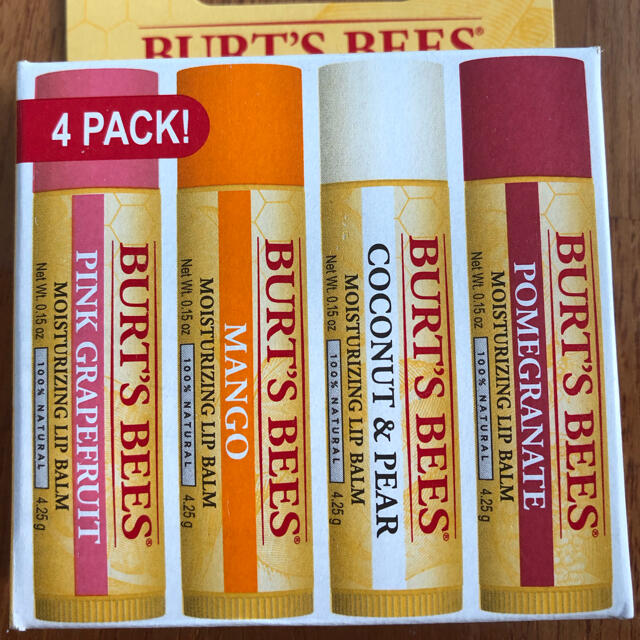 BURT'S BEES(バーツビーズ)のBURT'S BEES  人気の4種類のセット リップクリーム バーツビーズ コスメ/美容のスキンケア/基礎化粧品(リップケア/リップクリーム)の商品写真