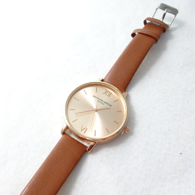 【オススメ】レディース 腕時計 ピンクゴールド ブラウン バンド レディースのファッション小物(腕時計)の商品写真