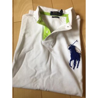 ポロラルフローレン(POLO RALPH LAUREN)の★使用少・超美品★大人気柄ポロ ラルフローレン ポロシャツ S 白赤(ポロシャツ)