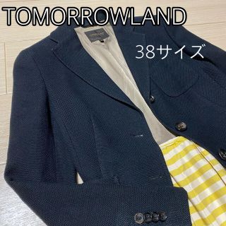 トゥモローランド(TOMORROWLAND)の【TOMORROWLAND 】　テーラード ジャケット　ブラック　38(テーラードジャケット)