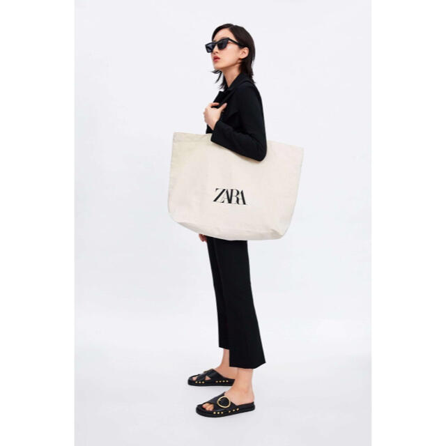 ZARA 麻の トートバッグ - かごバッグ