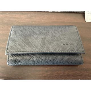 プラダ(PRADA)の【美品】【最終値下げ】プラダ　キーケース　青　ネイビー(キーケース)