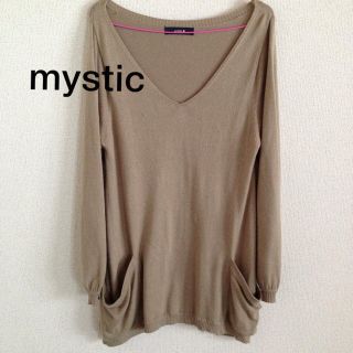 ミスティック(mystic)のmystic ベージュニット(ニット/セーター)