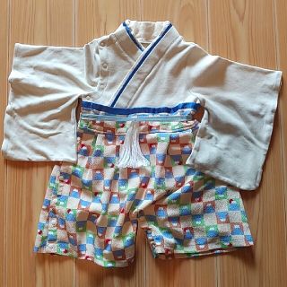 ミキハウス(mikihouse)の美品　スウィートマミー　袴ロンパース　男の子　50 60 70(和服/着物)