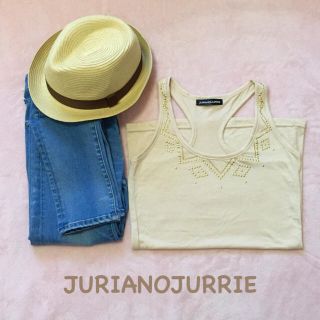 ジュリアーノジュリ(JURIANO JURRIE)のJURIANOJURRIE  ノースリカットソー タンクトップ ベージュ(タンクトップ)