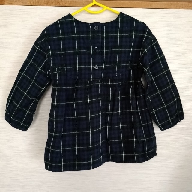 MUJI (無印良品)(ムジルシリョウヒン)のフランネルオーバーブラウス キッズ/ベビー/マタニティのキッズ服女の子用(90cm~)(ブラウス)の商品写真