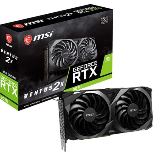 新品 MSI GEFORCE RTX 3070 VENTUS 2X OC