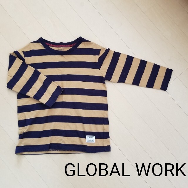 GLOBAL WORK(グローバルワーク)のGLOBAL WORK カットソー　七分袖　XXL140 キッズ/ベビー/マタニティのキッズ服男の子用(90cm~)(Tシャツ/カットソー)の商品写真