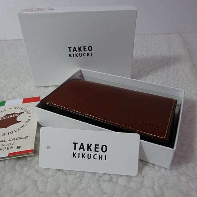 TAKEO KIKUCHI(タケオキクチ)の【新品/本物】TAKEO KIKUCHI（タケオキクチ）名刺入れ/キャメル メンズのファッション小物(名刺入れ/定期入れ)の商品写真