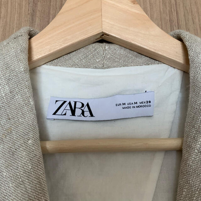 ZARA(ザラ)のZARA オーバーサイズ　リネンジャケット レディースのジャケット/アウター(テーラードジャケット)の商品写真