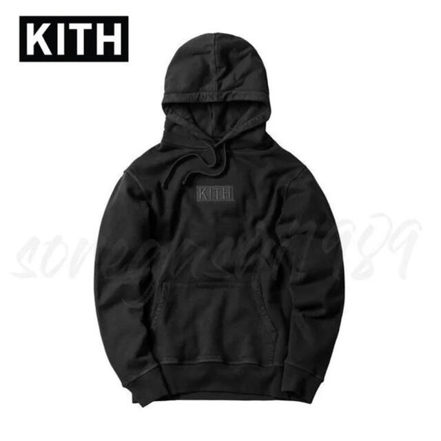 激レア✨KITH ロゴ パーカー XLサイズ 大きいサイズ ブラック グレー系