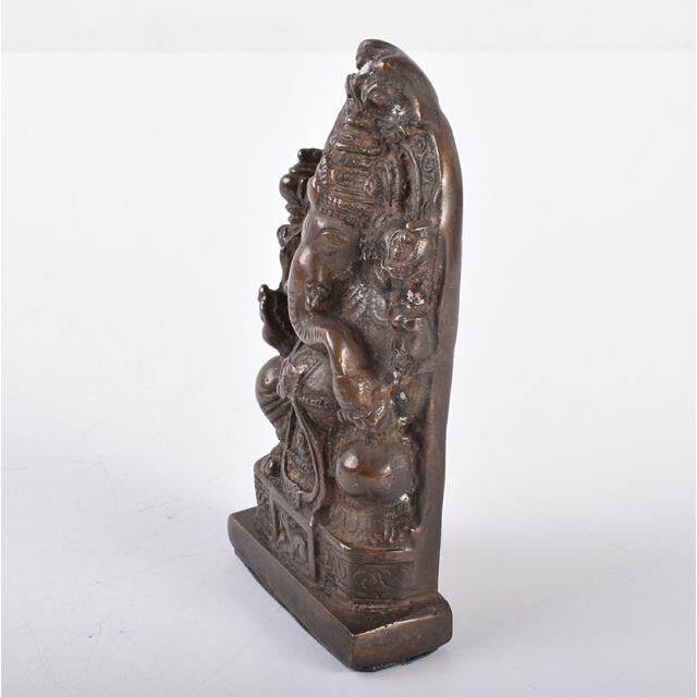 仏教美術 古銅 インド神 ガネーシャ像 仏像 C R3469金属工芸 - 金属工芸