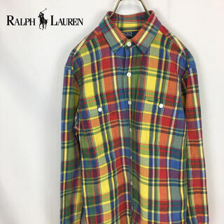 ポロラルフローレン(POLO RALPH LAUREN)のRALPH LAUREN シルク製　ポロ ラルフローレン　チェックシャツ　メンズ(シャツ)