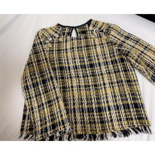 ザラ(ZARA)のzara☆ツイードトップス(カットソー(長袖/七分))