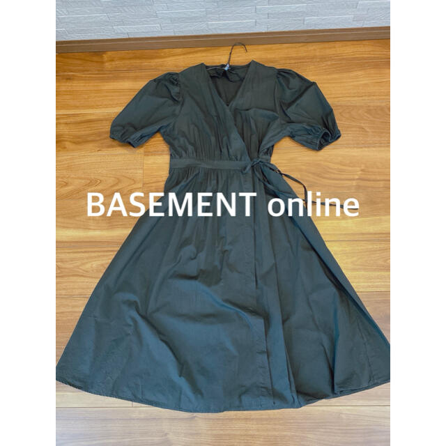 【BASEMENT】カシュクール　ワンピース　黒　フリーサイズ レディースのワンピース(ひざ丈ワンピース)の商品写真