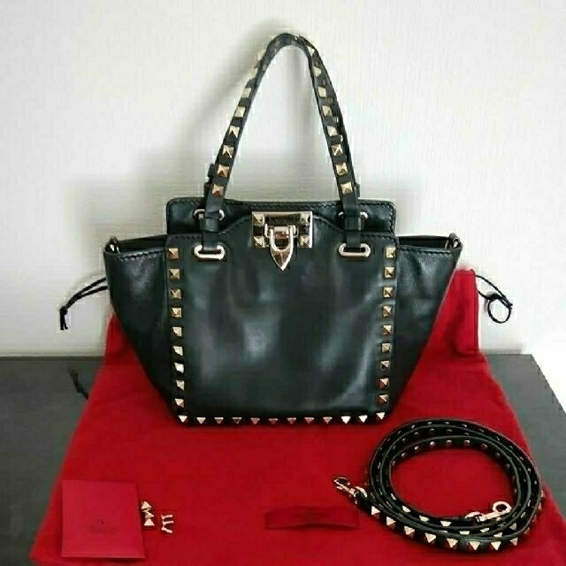 爆売り!】 VALENTINO - VALENTINO ロックスタッズ 2WAY ミニバッグ