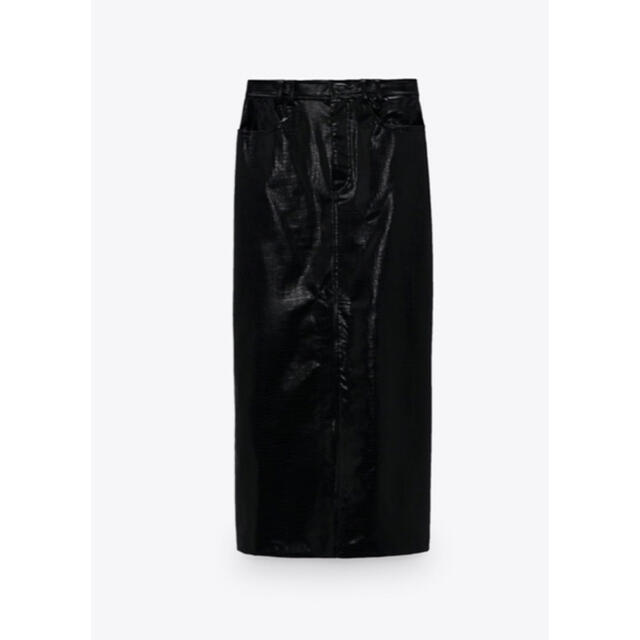 ZARA(ザラ)のZARA クロコ型レザースカート レディースのスカート(ひざ丈スカート)の商品写真